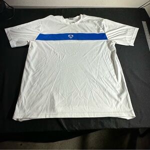 Vintage 90’s Nike white and royal blue soccer shirt